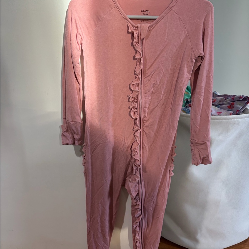 Suzelle Pink Kids One Piece Footie